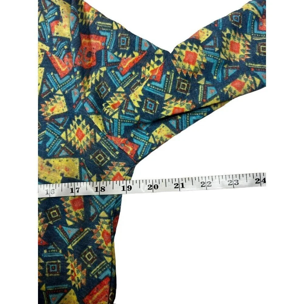 LulaRoe Sarah Women's Super Long Blue Textile Cardigan - Picture 6 of 7